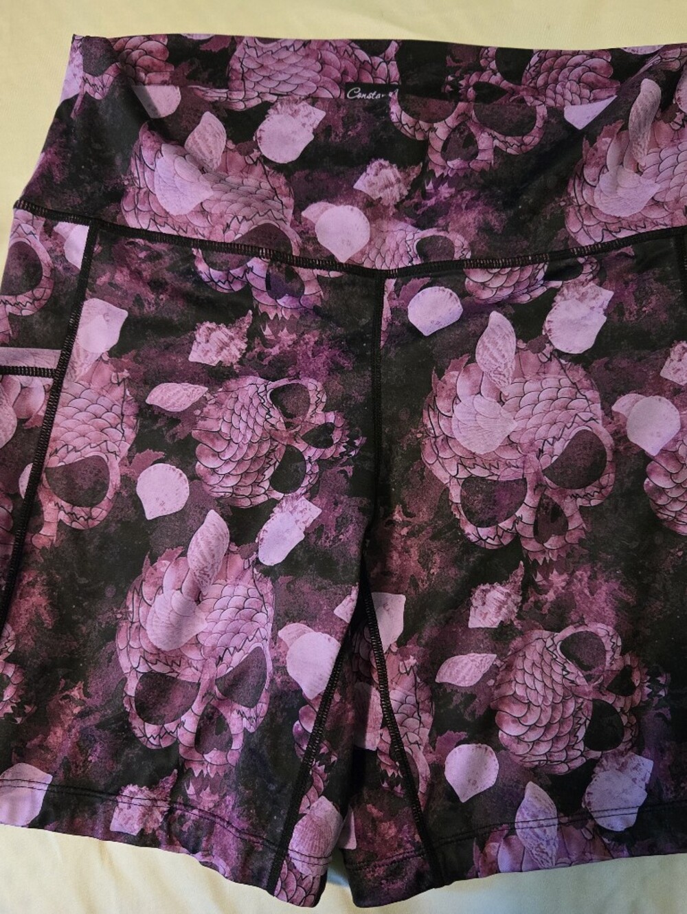 Constantly Varied Gear Purple Skull-Print 7" Shorts Size Lg